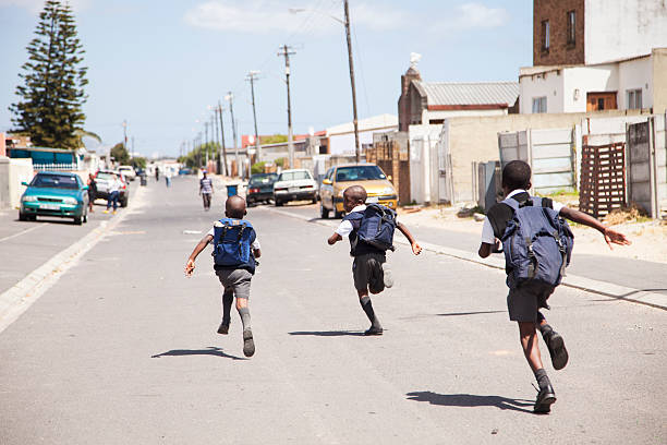 Children walking to school